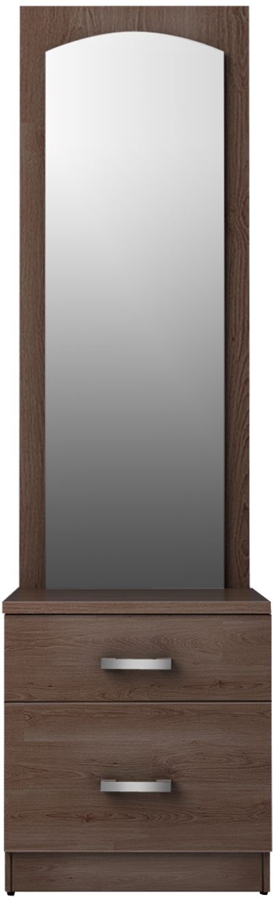 Modern Wooden Dressing Tablewith Mirror PNG