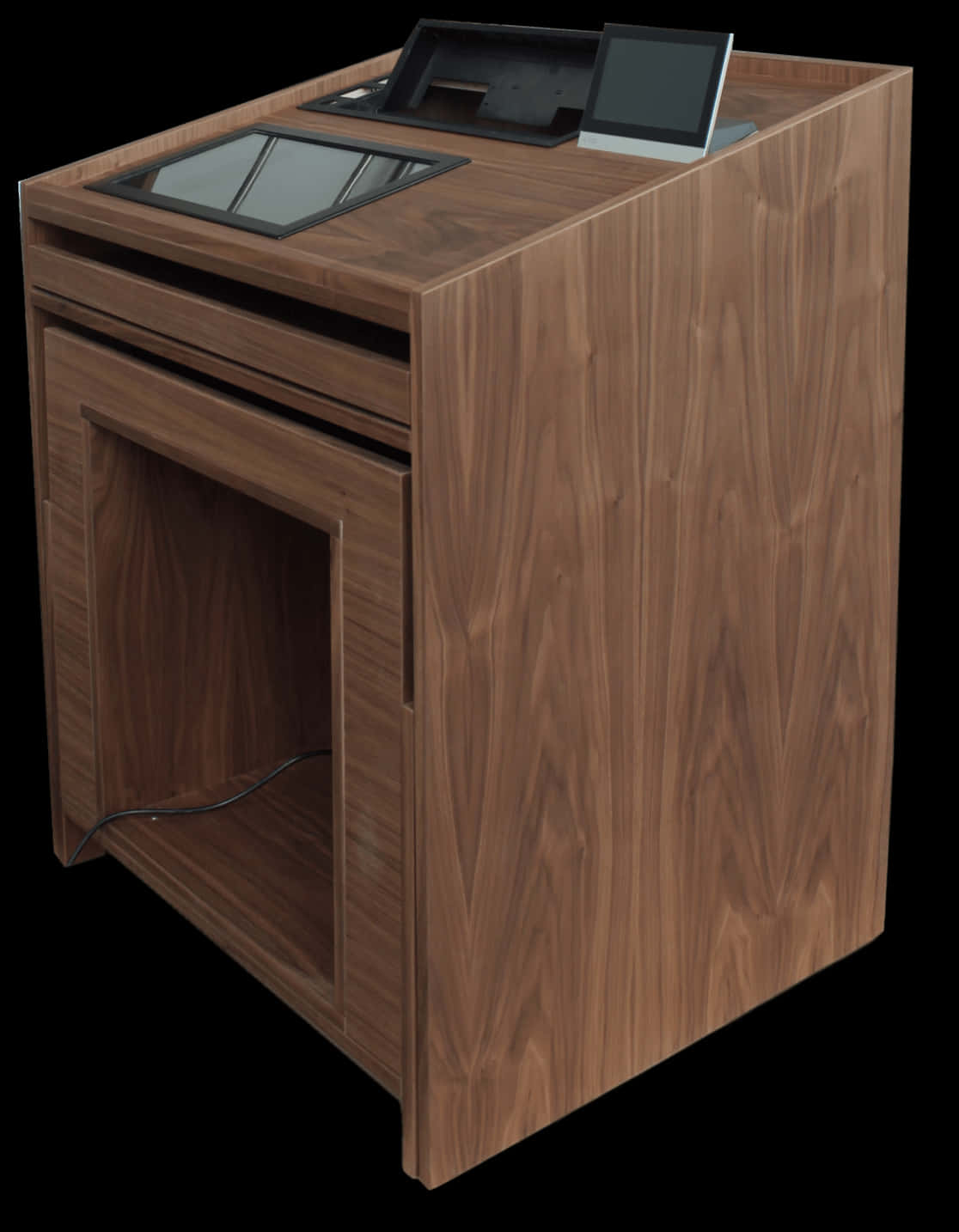 Modern Wooden Podium Design PNG