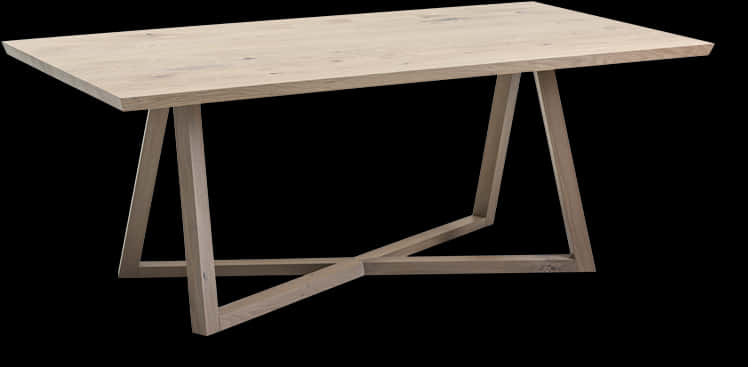 Modern Wooden Table Design PNG