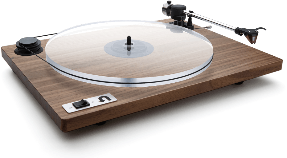 Modern Wooden Turntable Design PNG