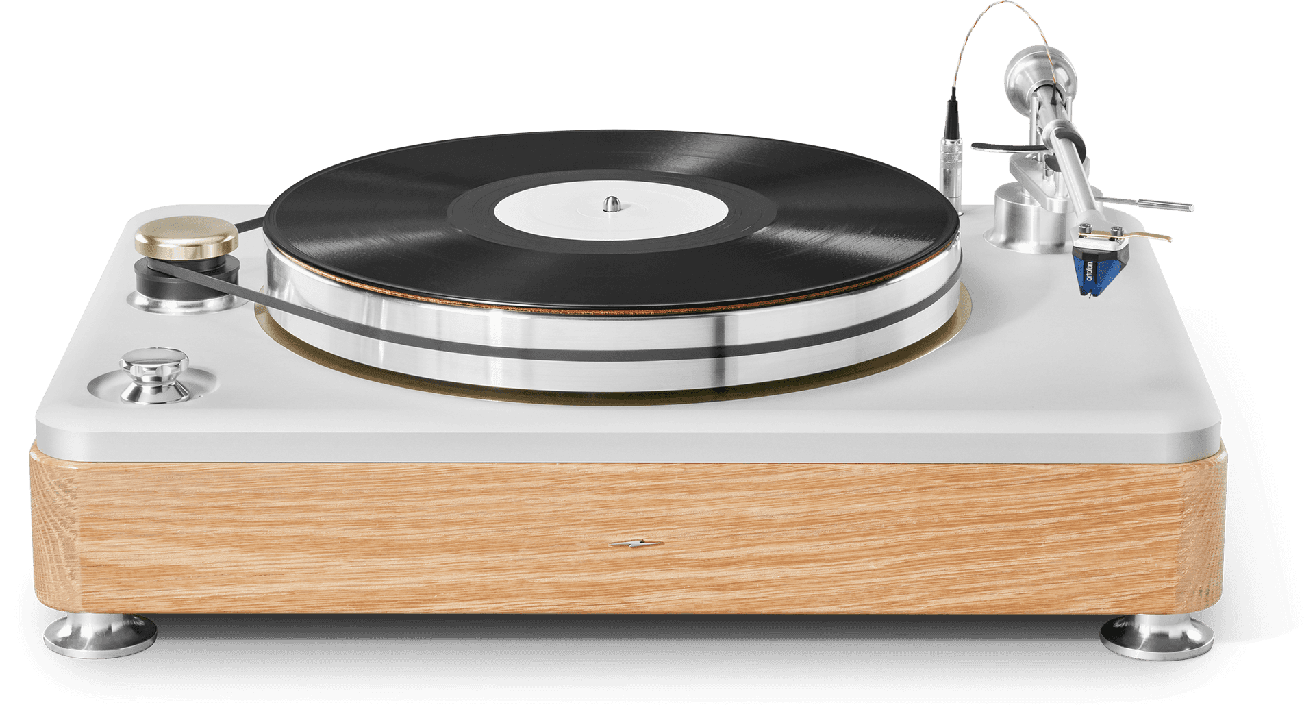 Modern Wooden Turntable Design PNG