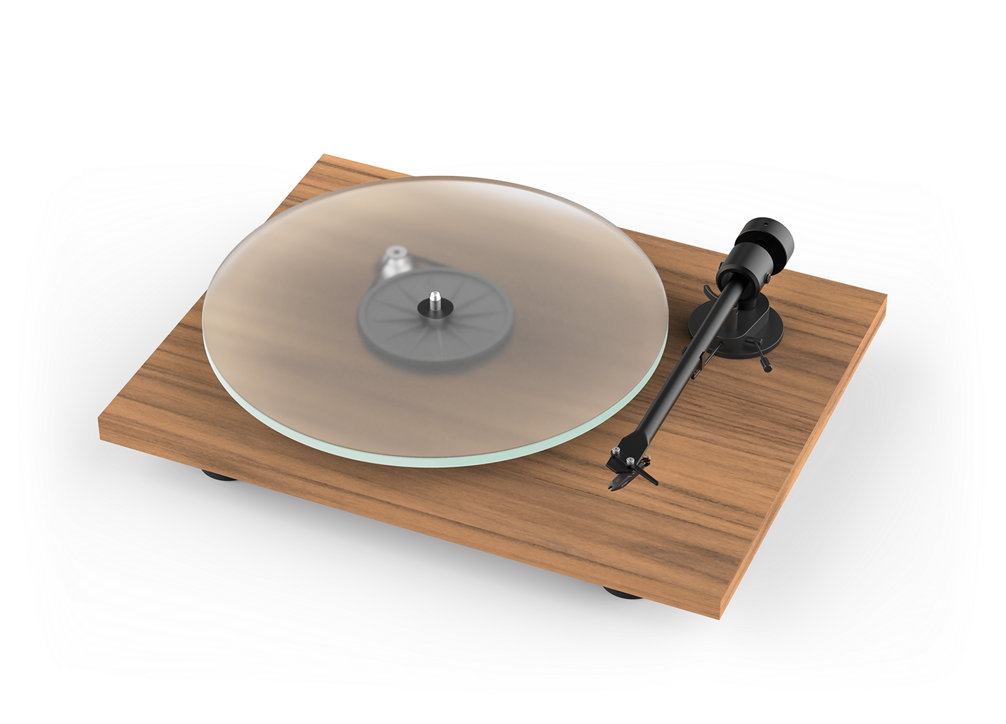 Modern Wooden Turntable Design PNG