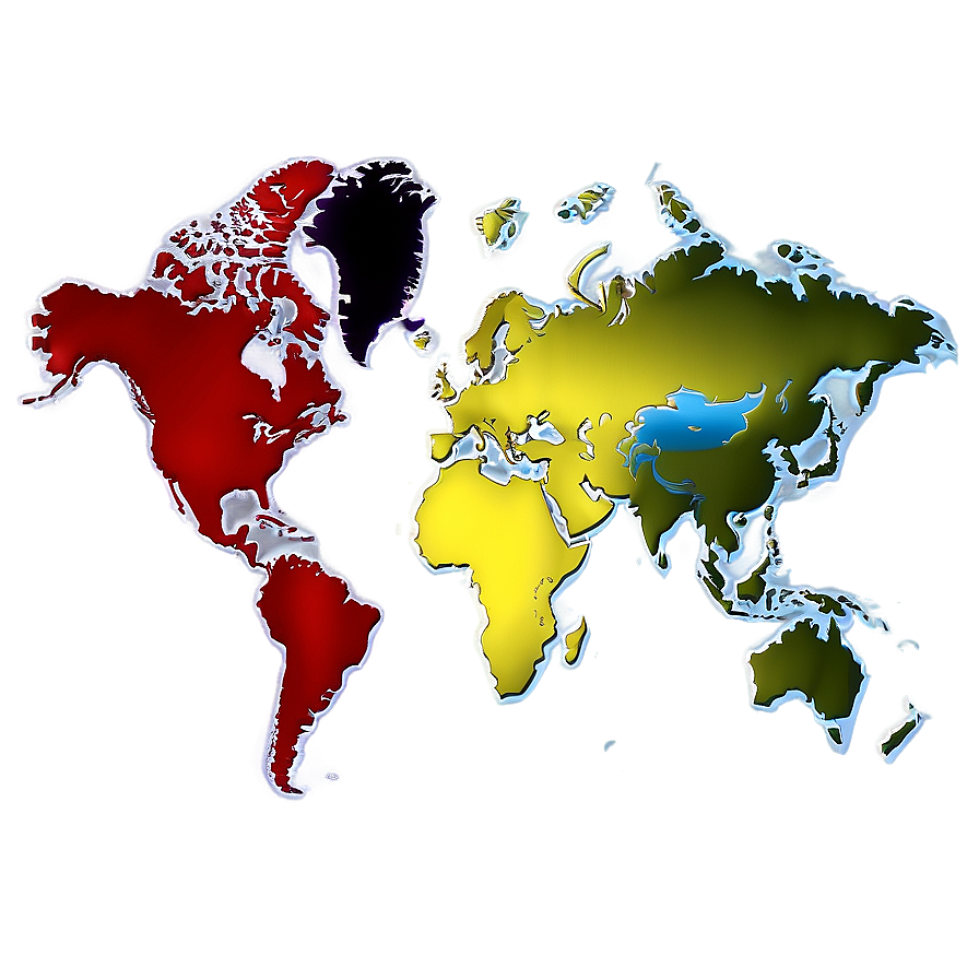 Modern World Map Png Xtv PNG