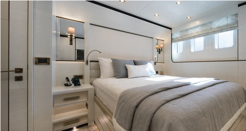 Modern Yacht Bedroom Interior PNG