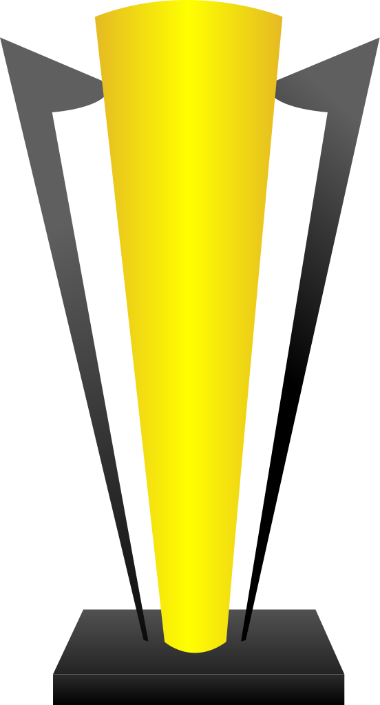 Modern Yellow Trophy Design PNG