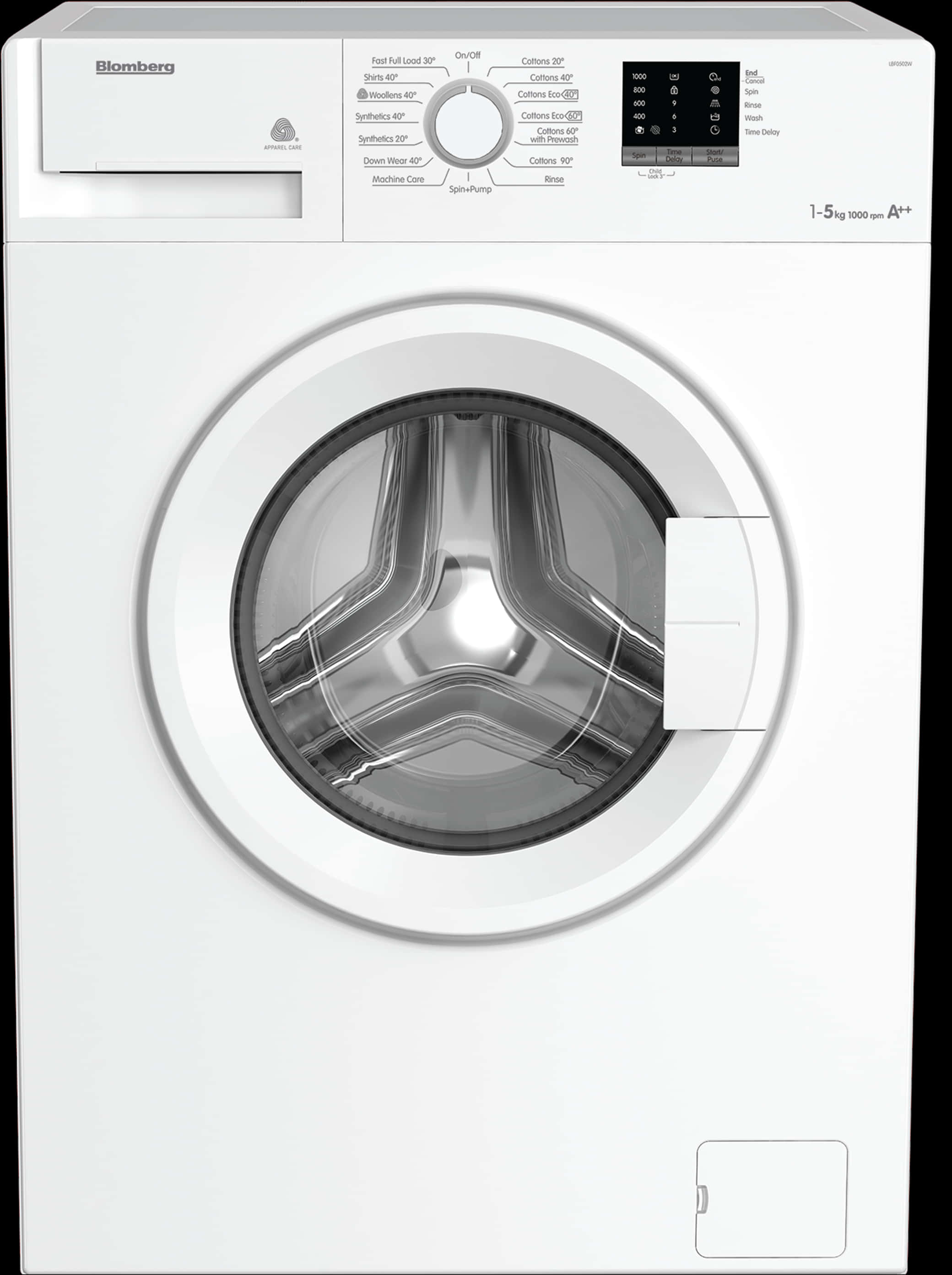 Modern_ Front_ Load_ Washing_ Machine PNG
