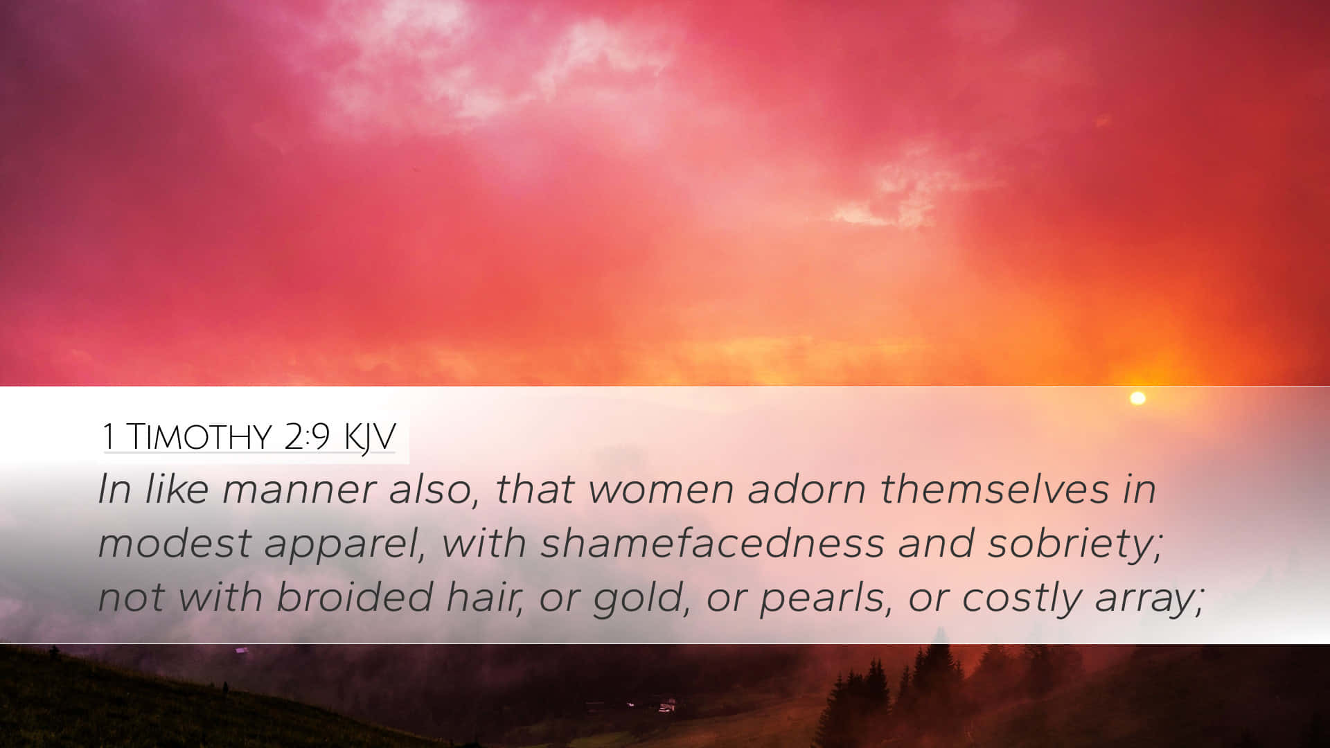 A Sunset With A Quote About Women Who Don't Wear A Man's Hair Wallpaper