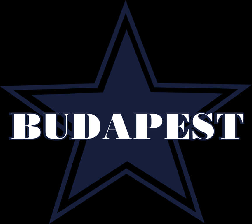 Modified Star Logowith Budapest Text PNG