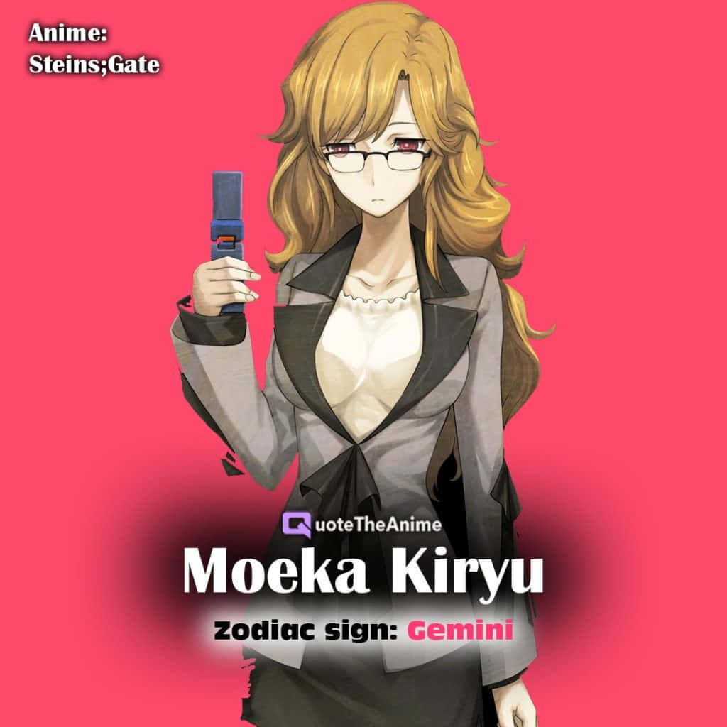 Moeka Kiryū from Steins;Gate standing confidently in the city Wallpaper