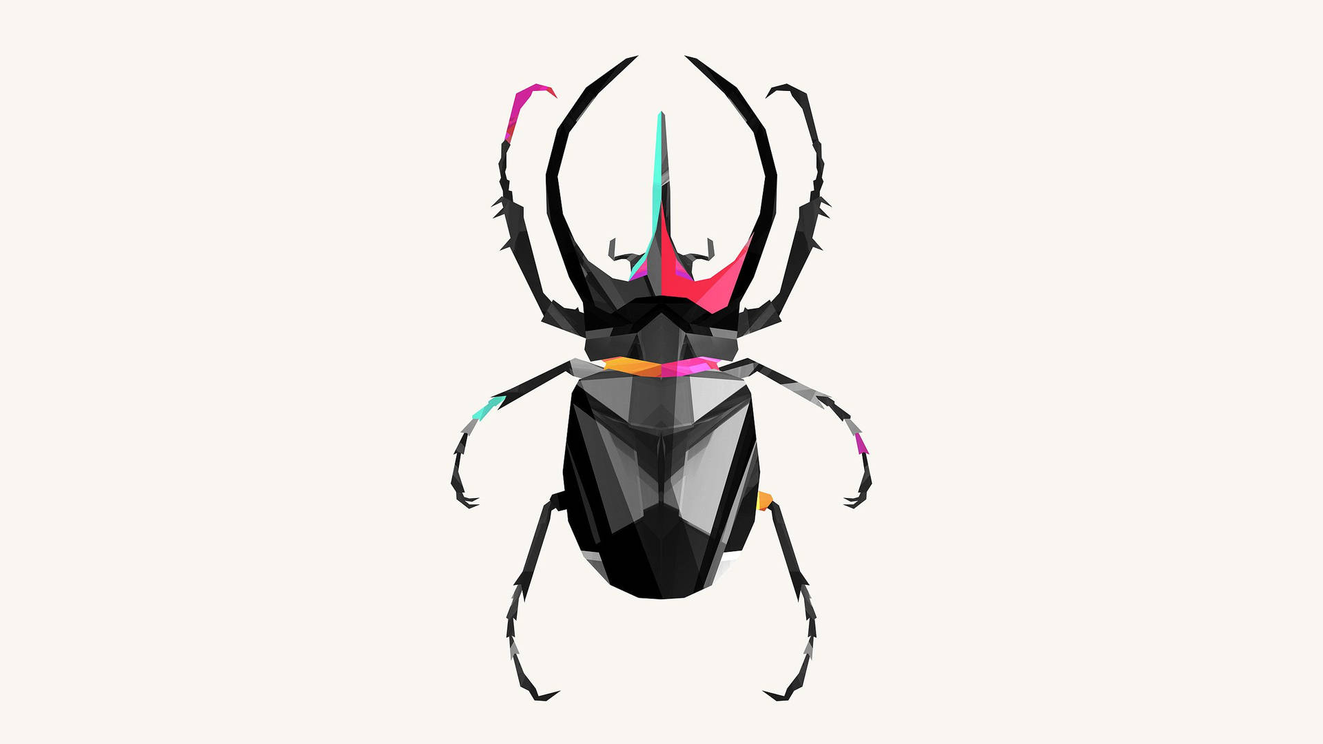 Moellenkamp Beetle Polygon porträtterer et moderne twist af en af de bedstående illusioner. Wallpaper