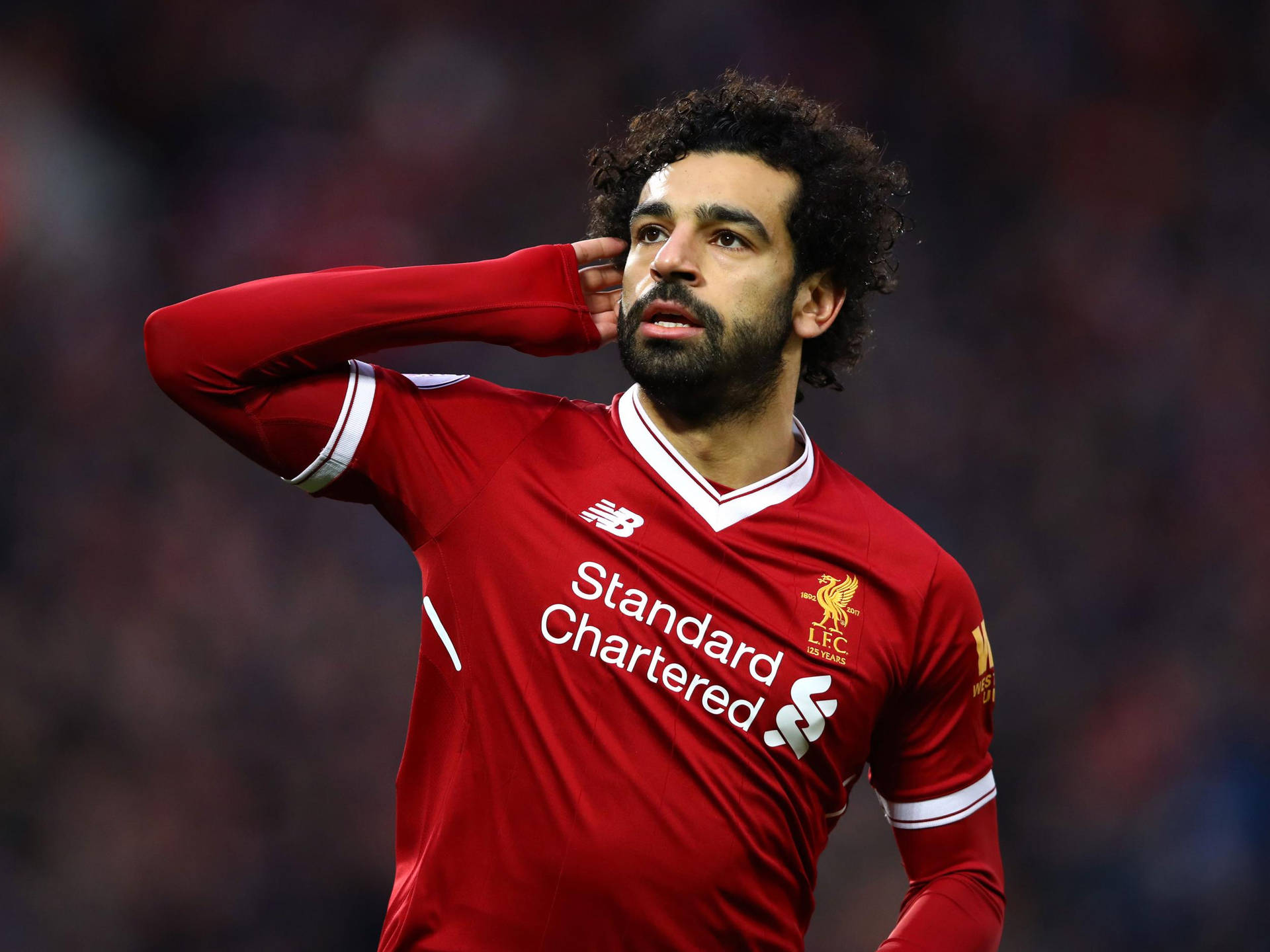Mohamed Salah Mani Sull'orecchio Sfondo
