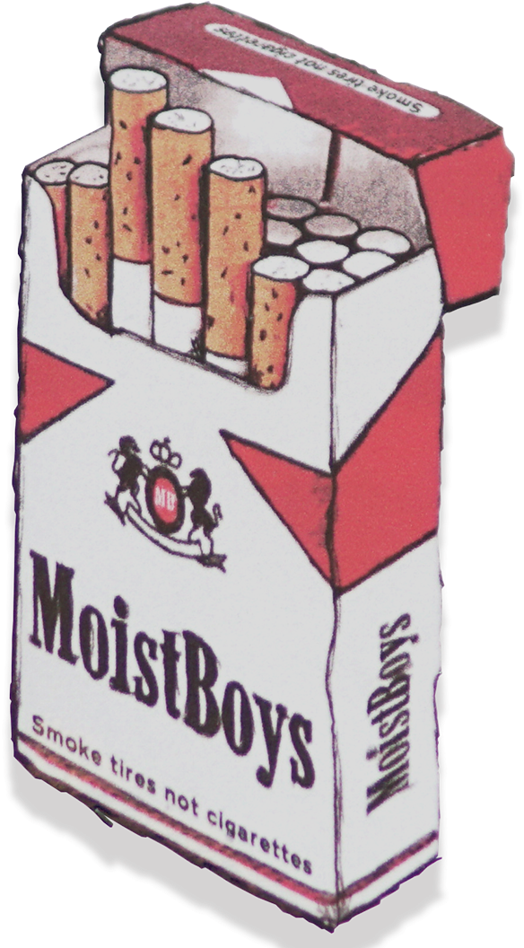 Moist Boys Cigarette Pack Illustration PNG
