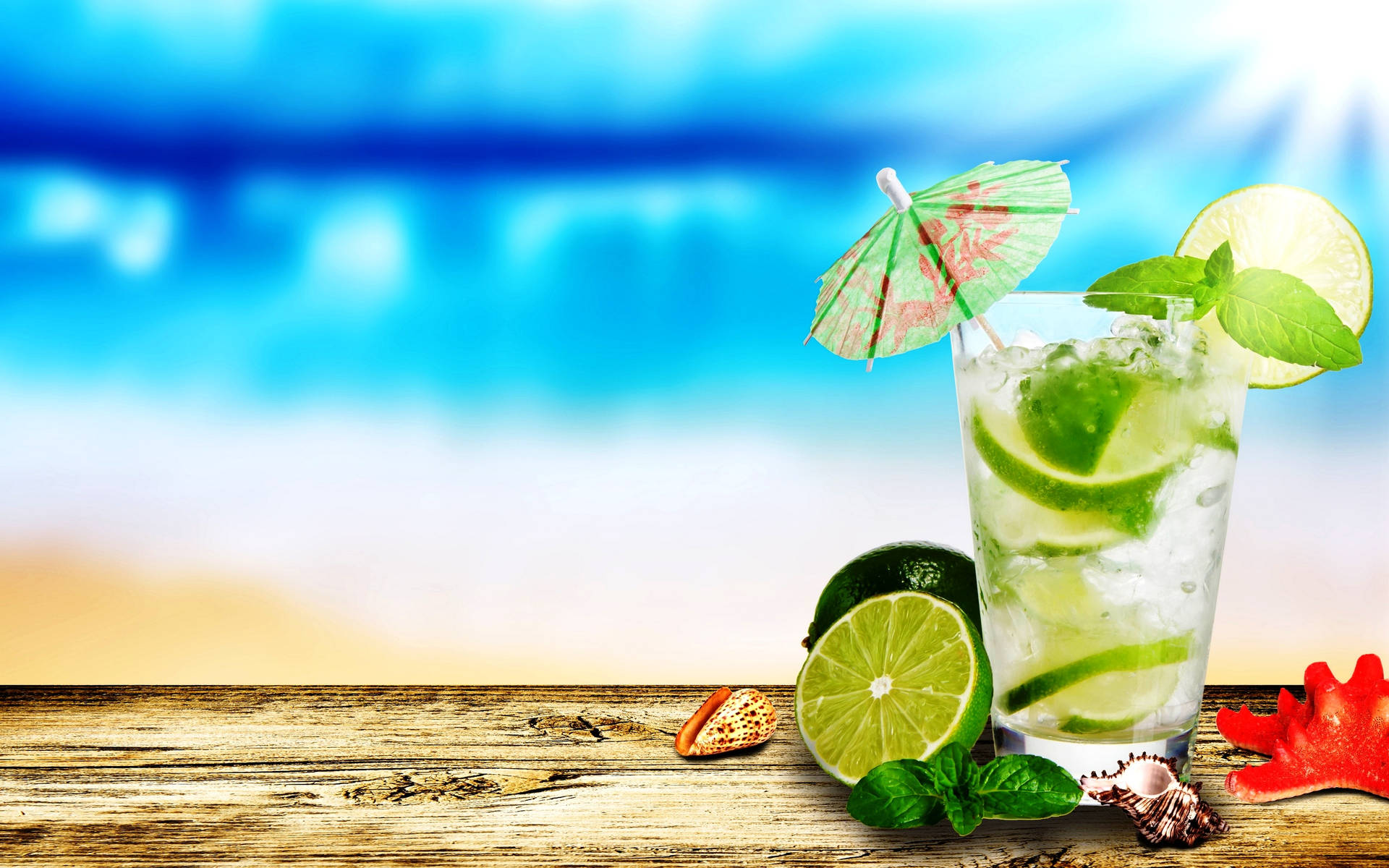 Refreshing Mojito Beverage Screensaver Wallpaper
