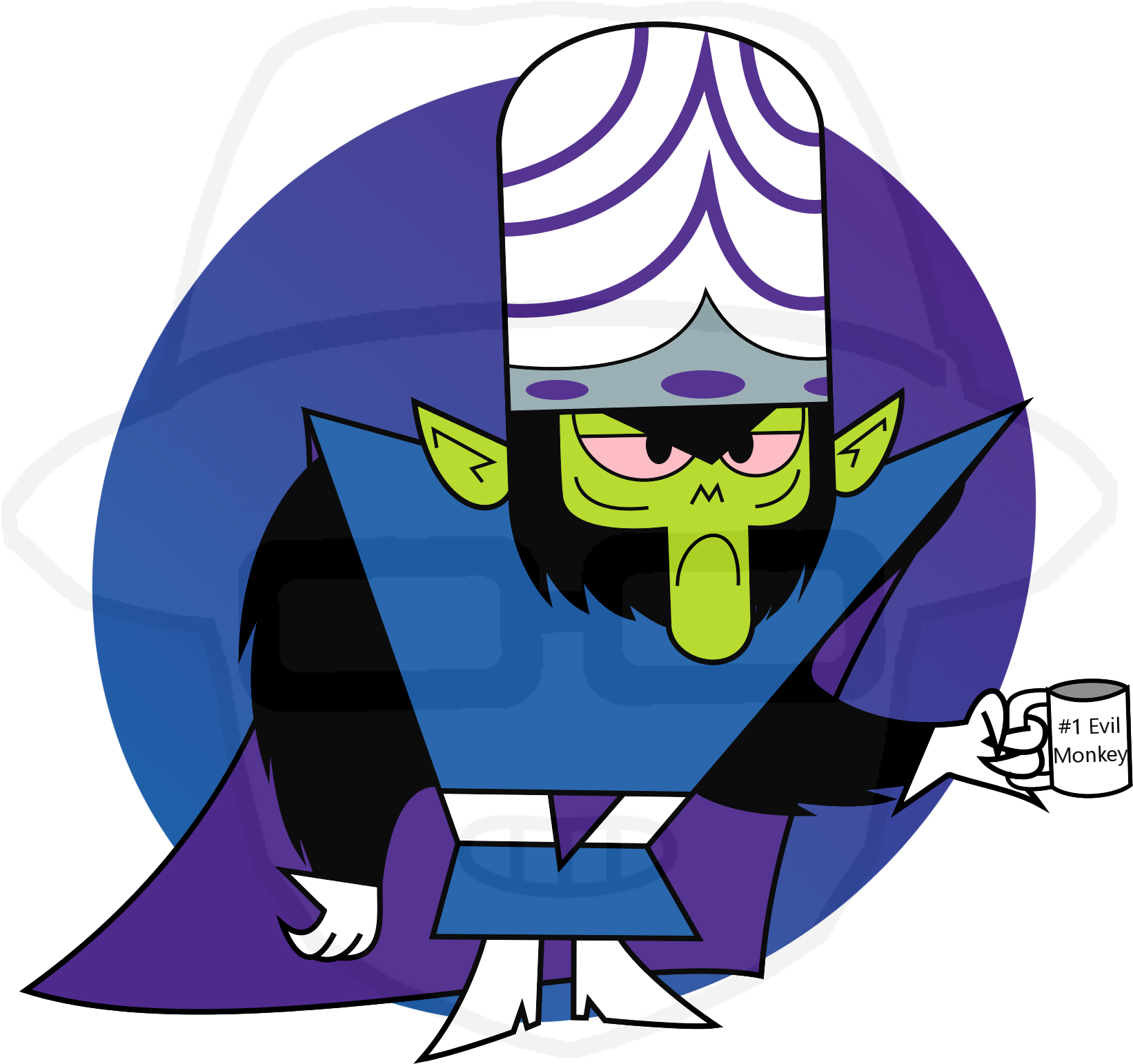 Download Mojo Jojo Evil Monkey Illustration | Wallpapers.com