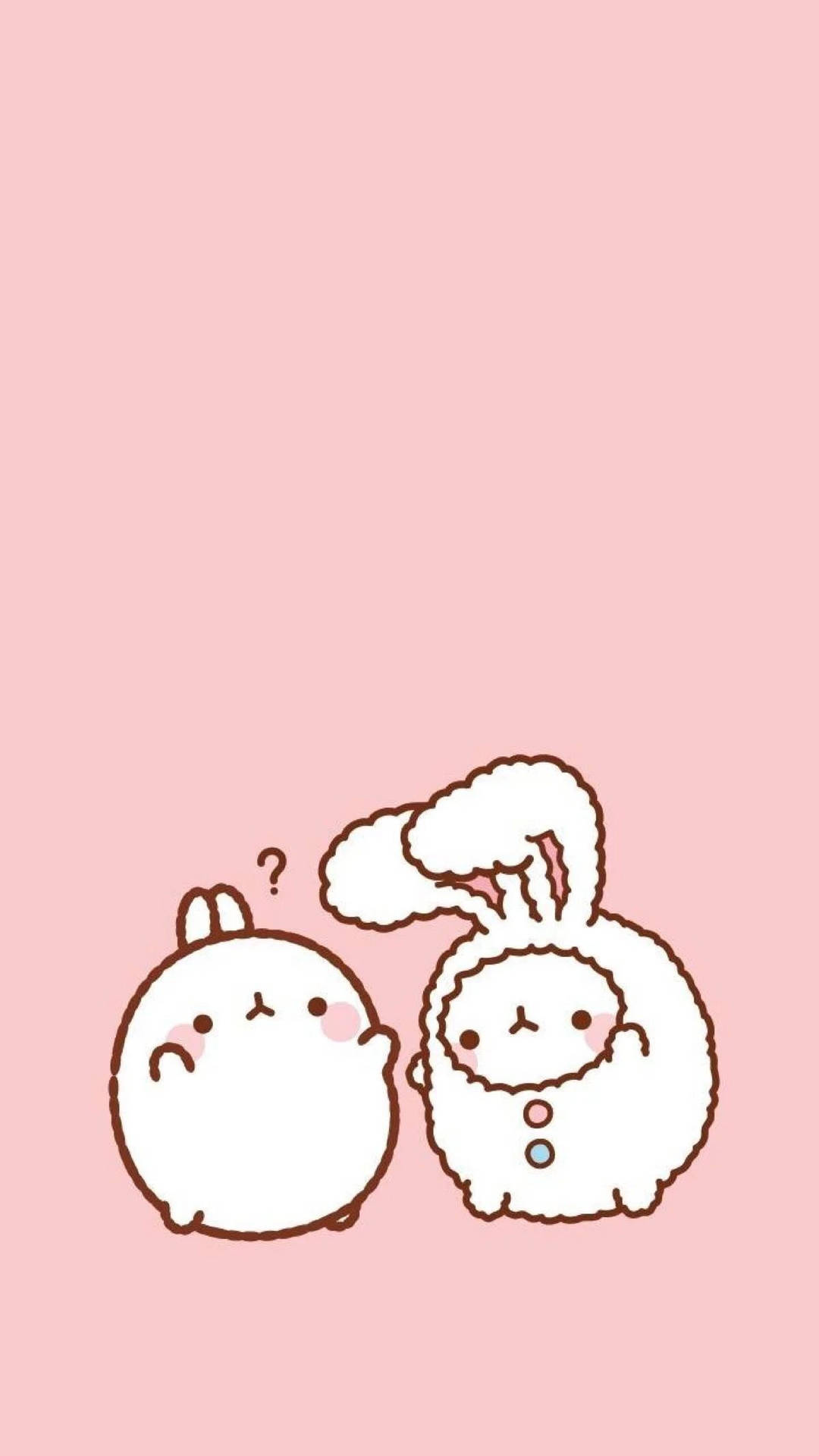 Molang And Friend On Kawaii Ipad Picture