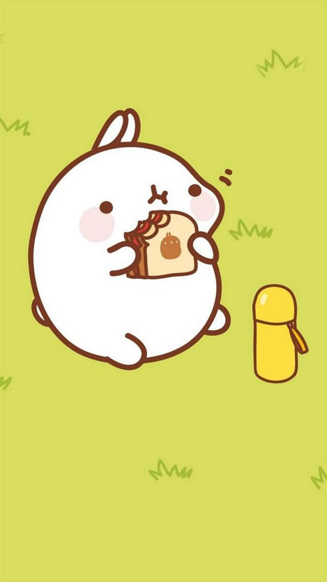 Molang Frokost Cute Android Wallpaper