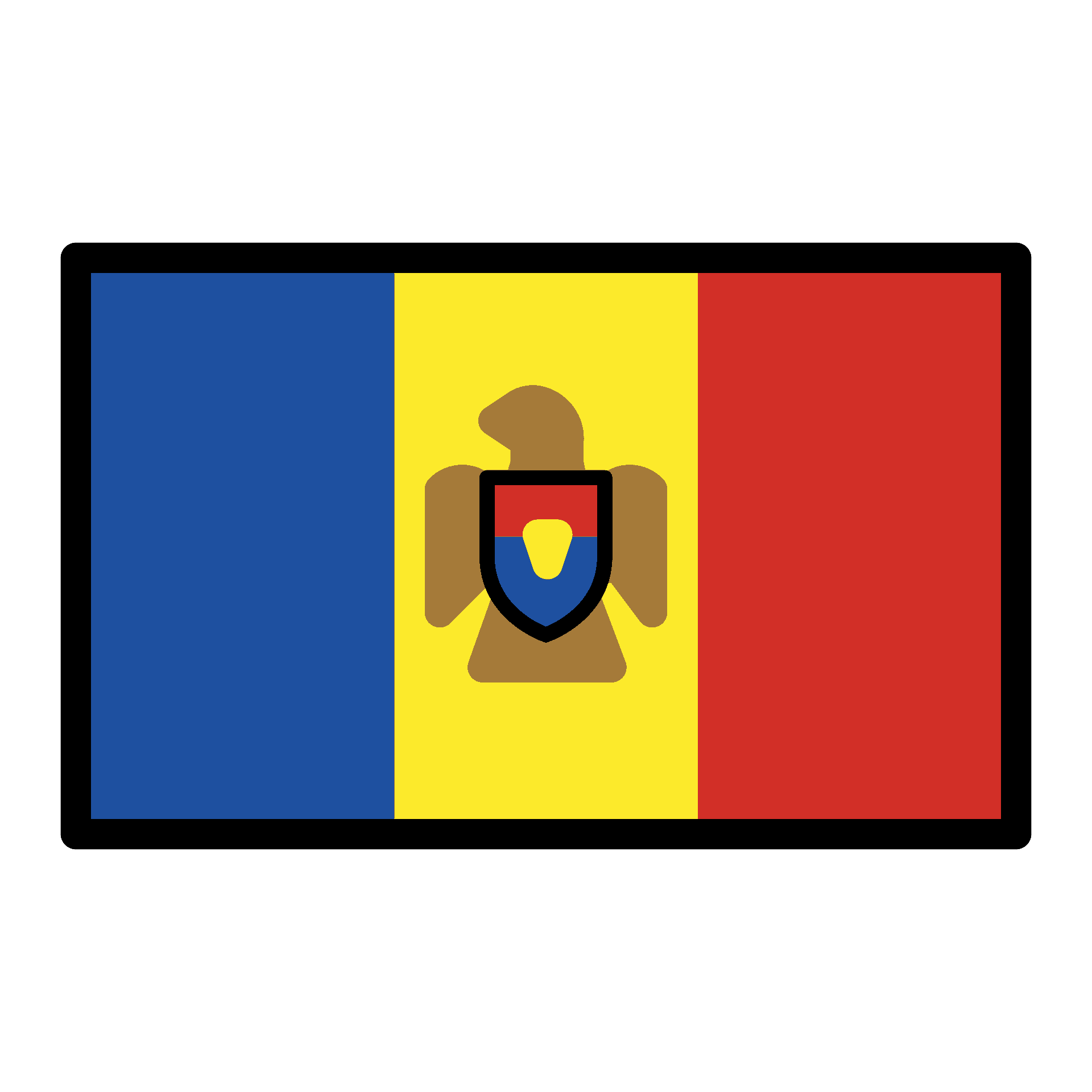 Moldova Flag Display PNG
