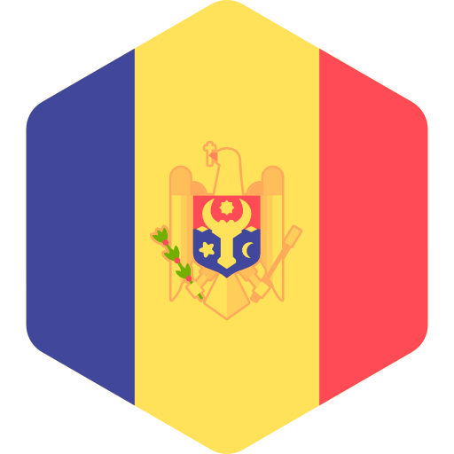 Moldova Flag Hexagon Graphic PNG