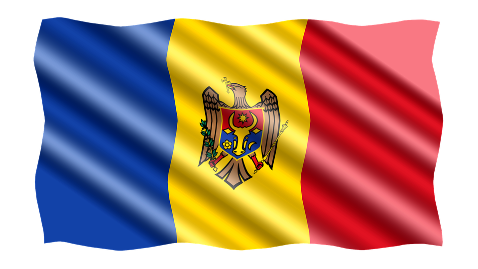 Moldova National Flag Waving PNG