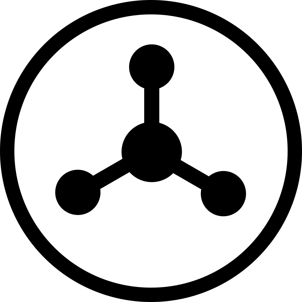 Molecule Icon Blackand White PNG