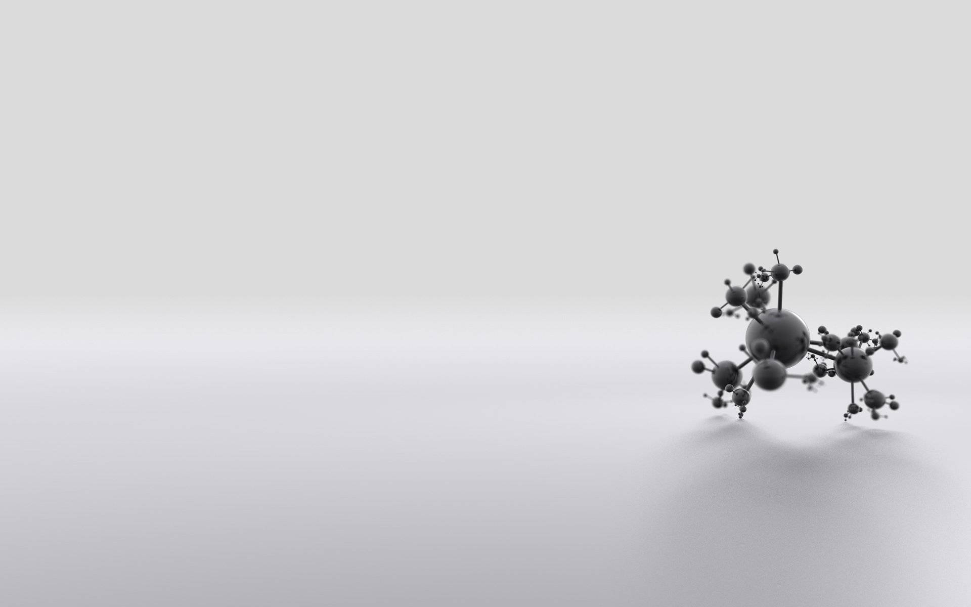 Molekyler på kølig hvid Wallpaper