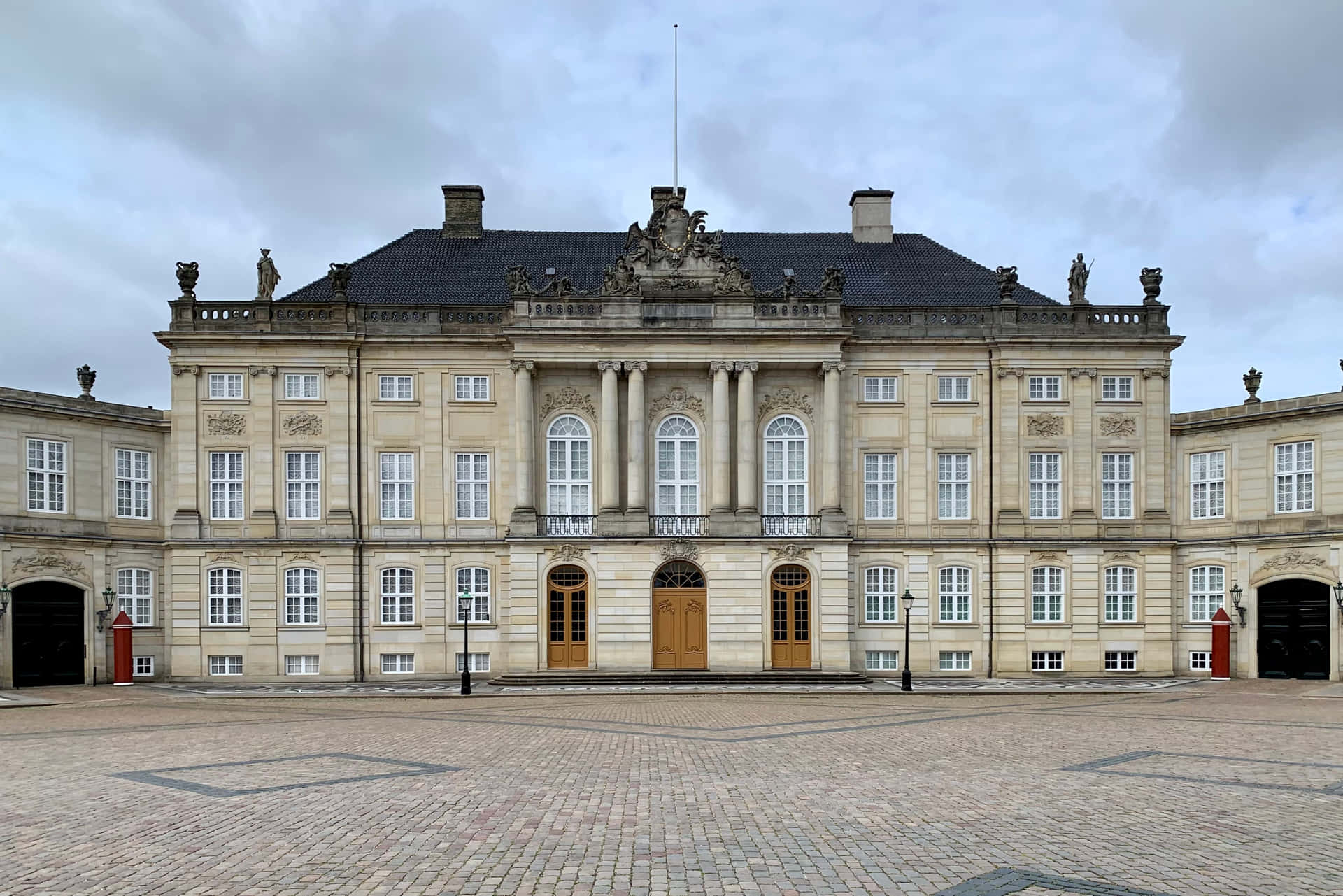 Moltke's Palace At The Amalienborg Palace Square Wallpaper