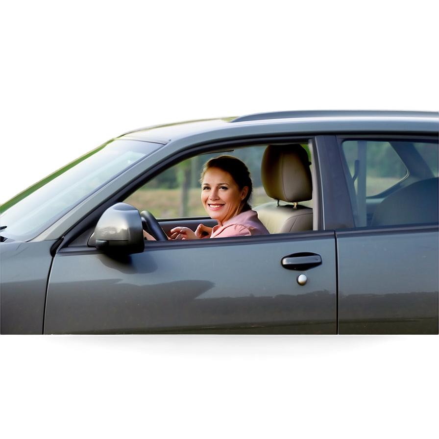 Mom Driving Car Png Fln PNG