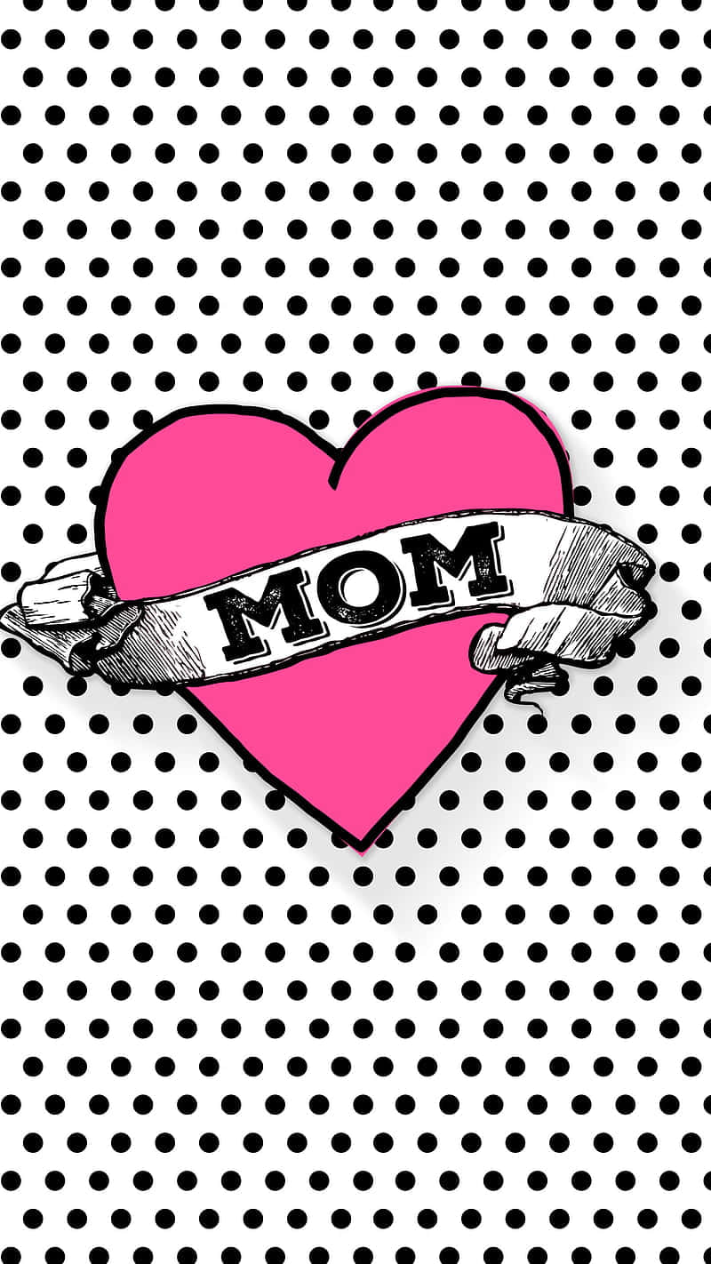 Mom Heart Tattoo Style Illustration Wallpaper