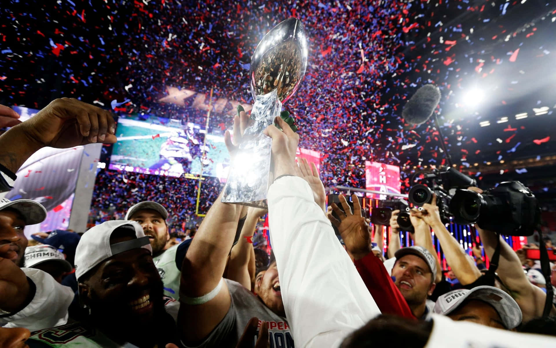 Momentidi Celebrazione Di Una Vittoria Al Super Bowl