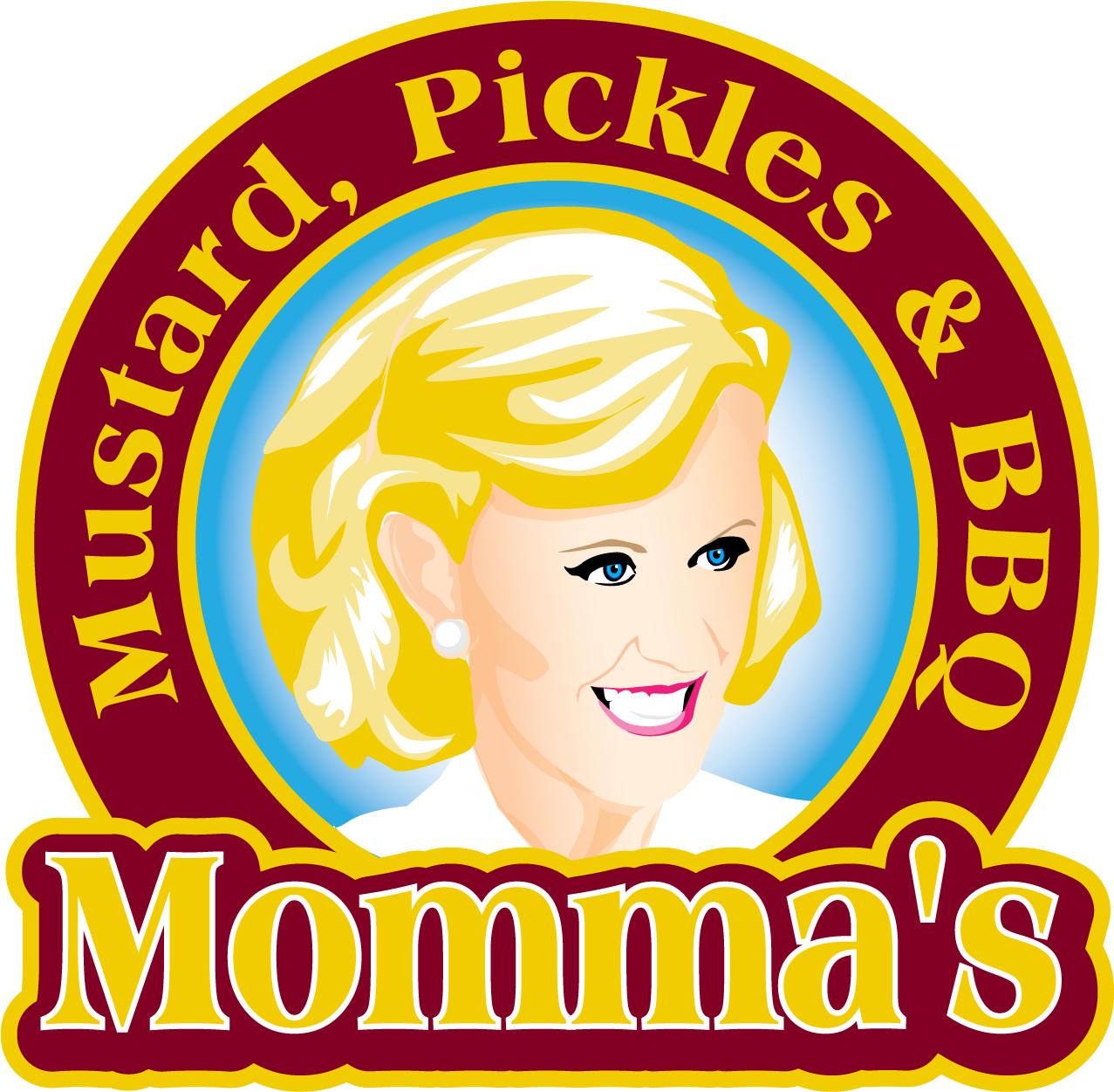 Mommas Mustard Pickles B B Q Logo PNG