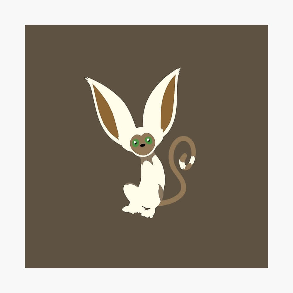 Momo, The Excitable Winged Lemur Companion In Avatar: The Last Airbender Wallpaper
