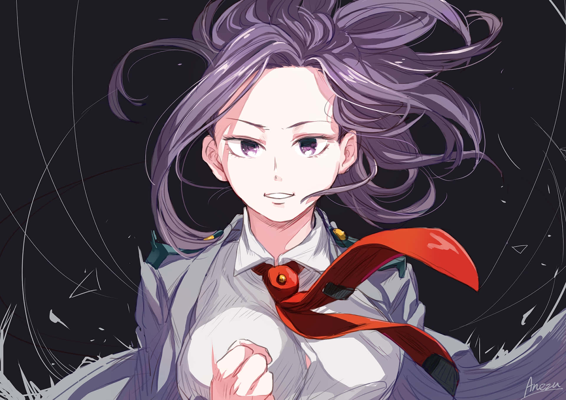 Momo Yaoyorozu Unleashing Her Power" Wallpaper