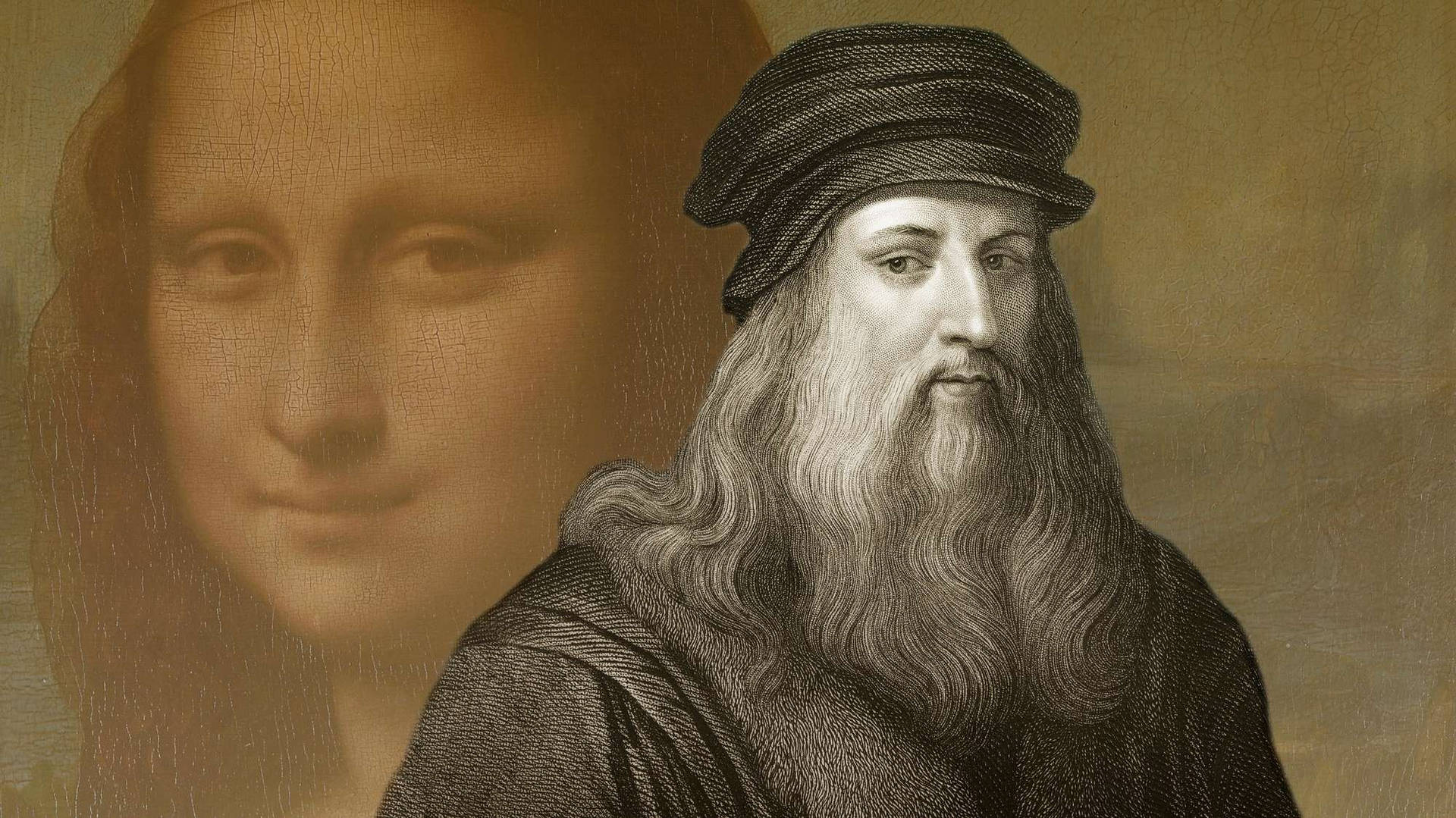 Mona Lisa And Leonardo Da Vinci Wallpaper