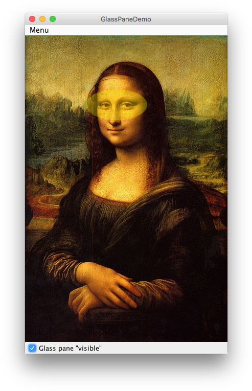 Mona Lisa Glass Pane Software Demo PNG