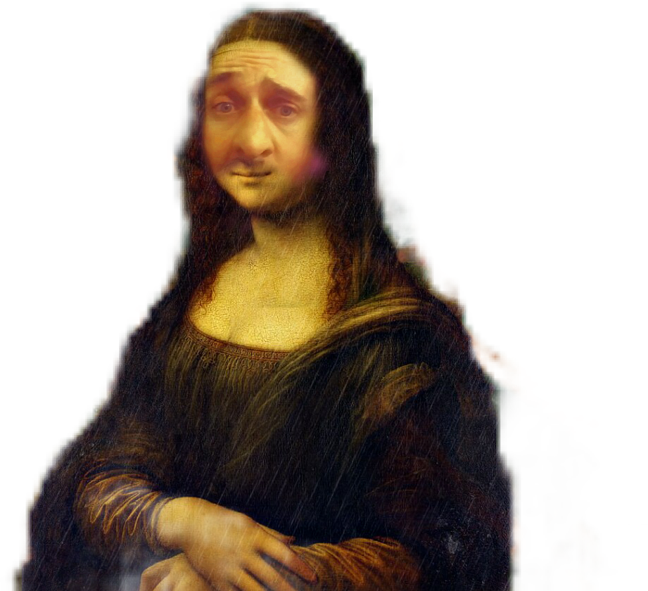 Mona Lisa Modern Face Mashup PNG