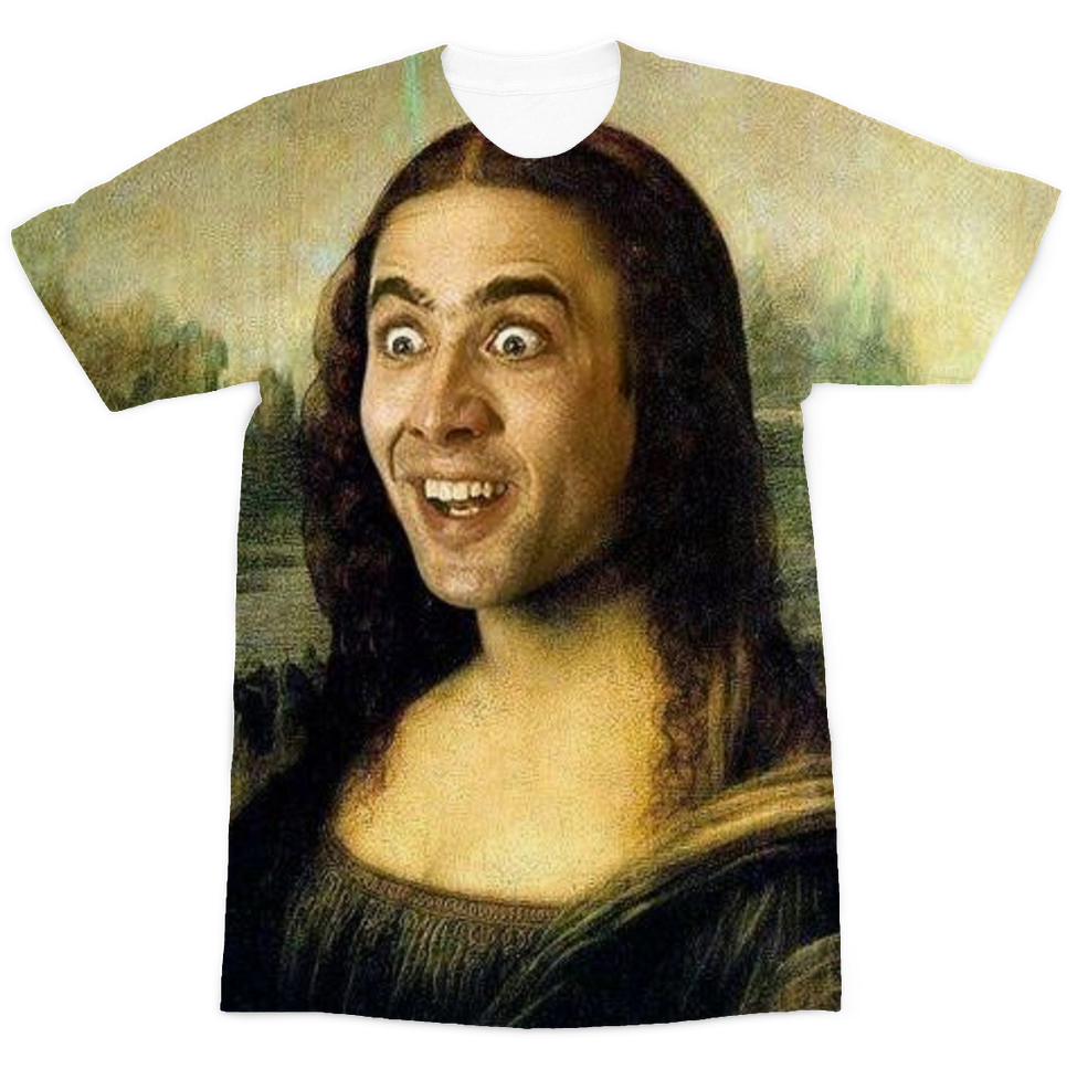 Mona Lisa Parody T Shirt Design PNG