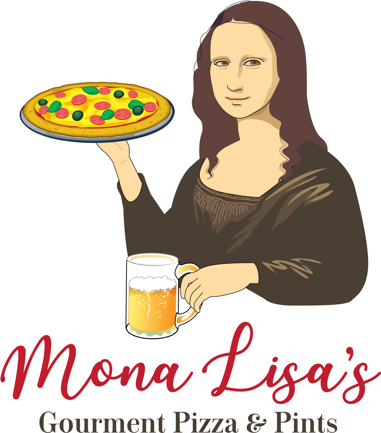 Mona Lisa Pizzaand Pints PNG