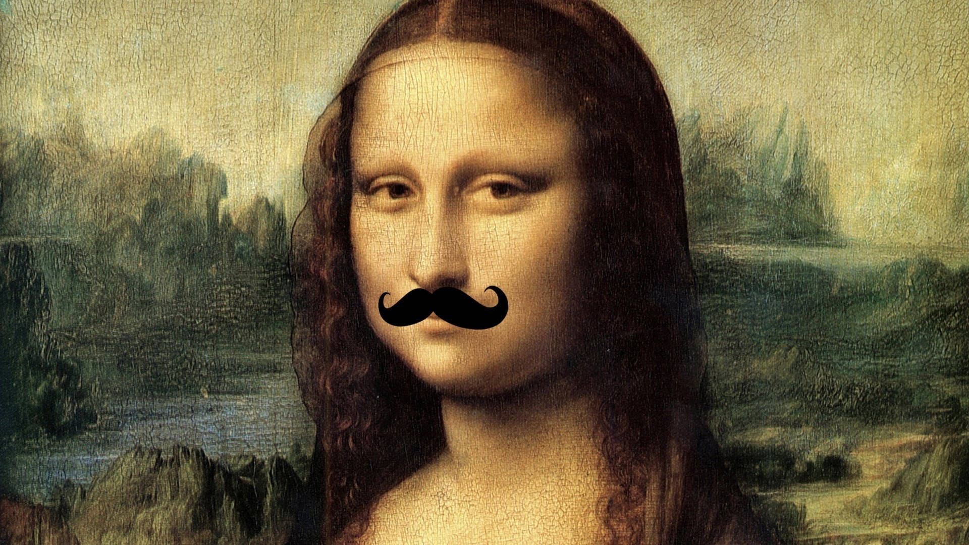 Download Mona Lisa With Mustache Wallpaper 