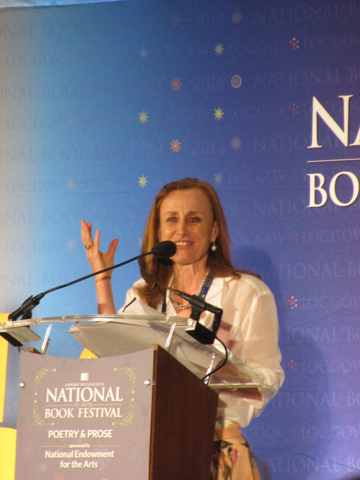 Renowned Author Mona Simpson Speaking at the National Book Festival Wallpaper