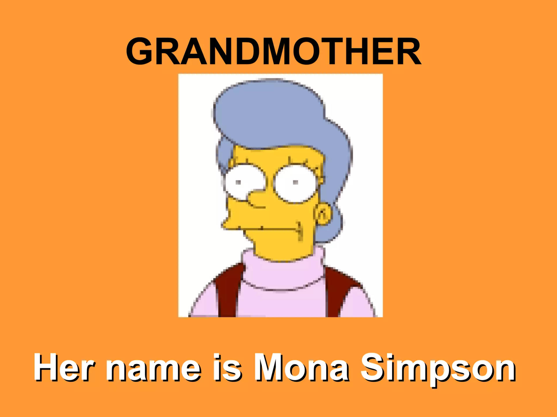 Mona Simpson Character Wallpaper