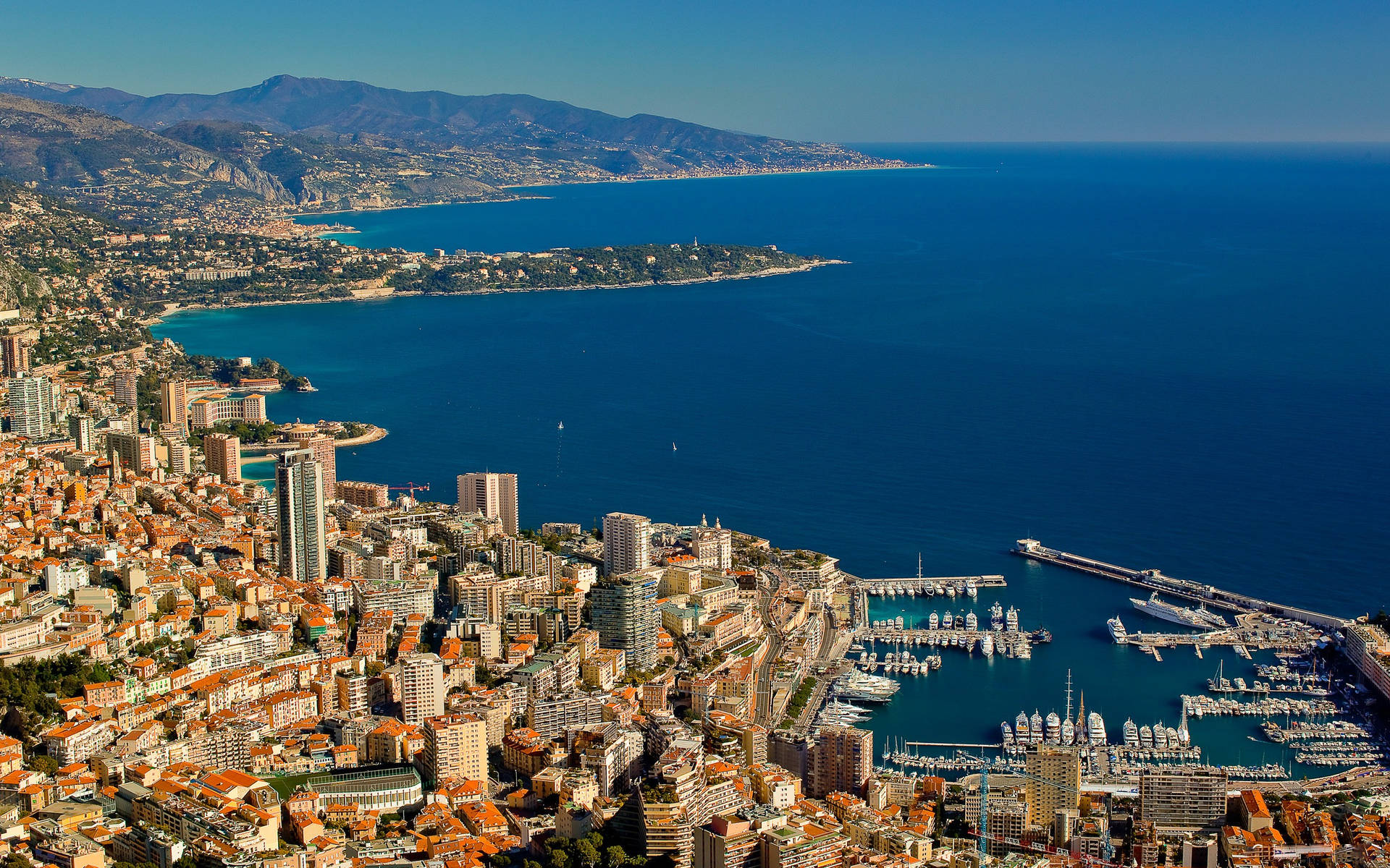 Monaco Buildings And Waters Wallpaper