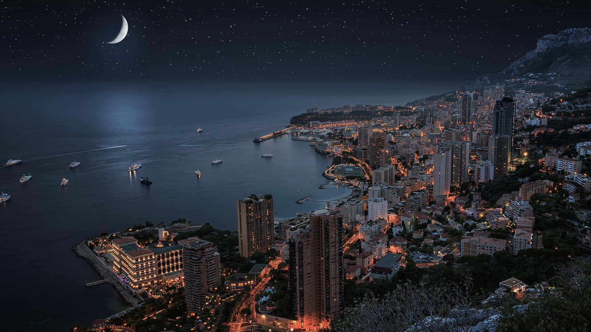 Monaco In Night Picture