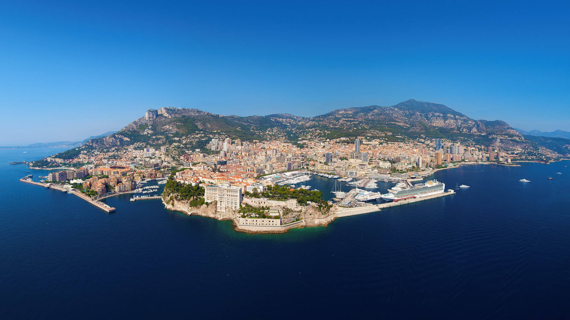 Monaco Surrounded By Water Wallpaper