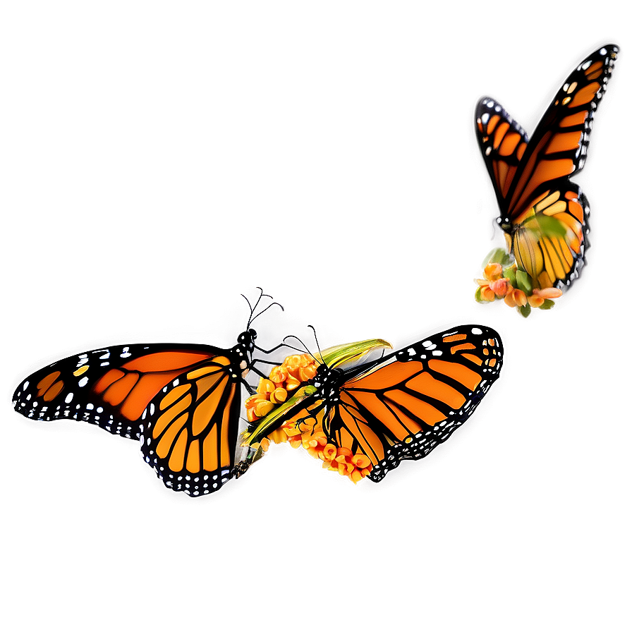 Monarch Butterflies In Flight Png 81 PNG