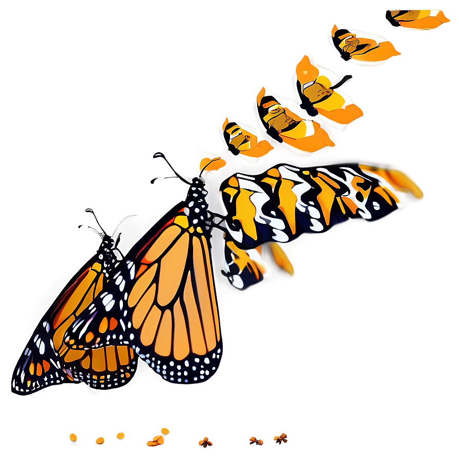 Monarch Butterflies In Nature Png 06252024 PNG