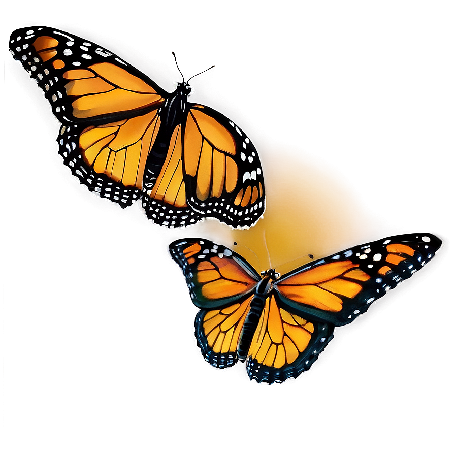 Monarch Butterflies In Sunset Png 64 PNG