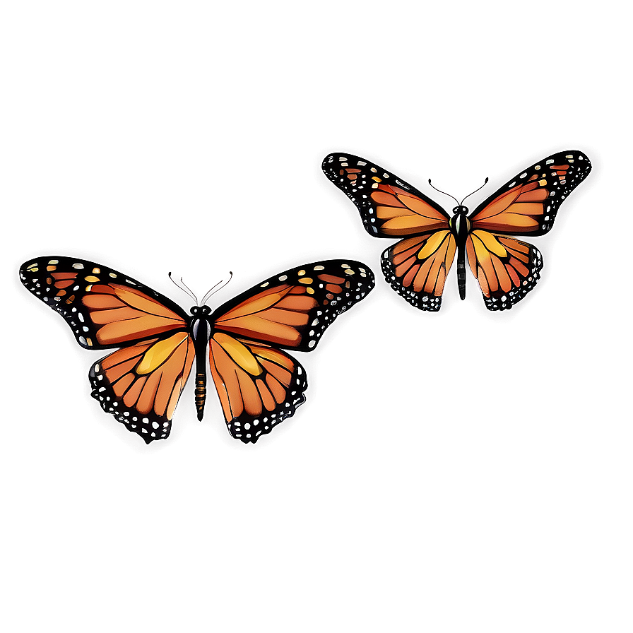 Monarch Butterflies Pattern Png Hhf PNG