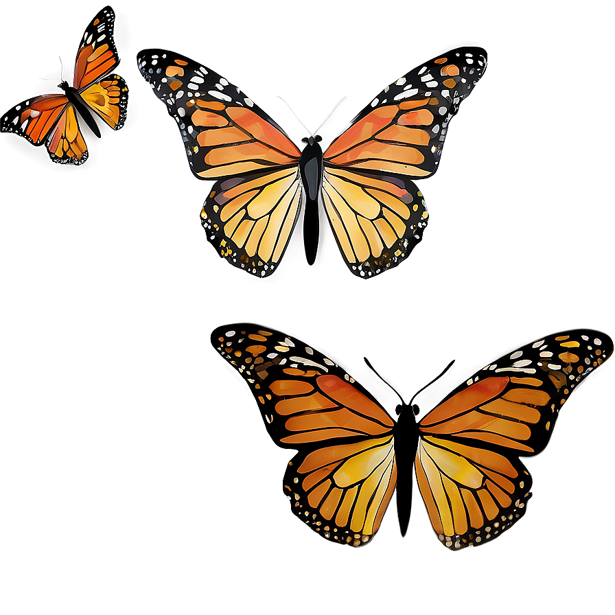 Download Monarch Butterflies Pattern Png Tbh | Wallpapers.com