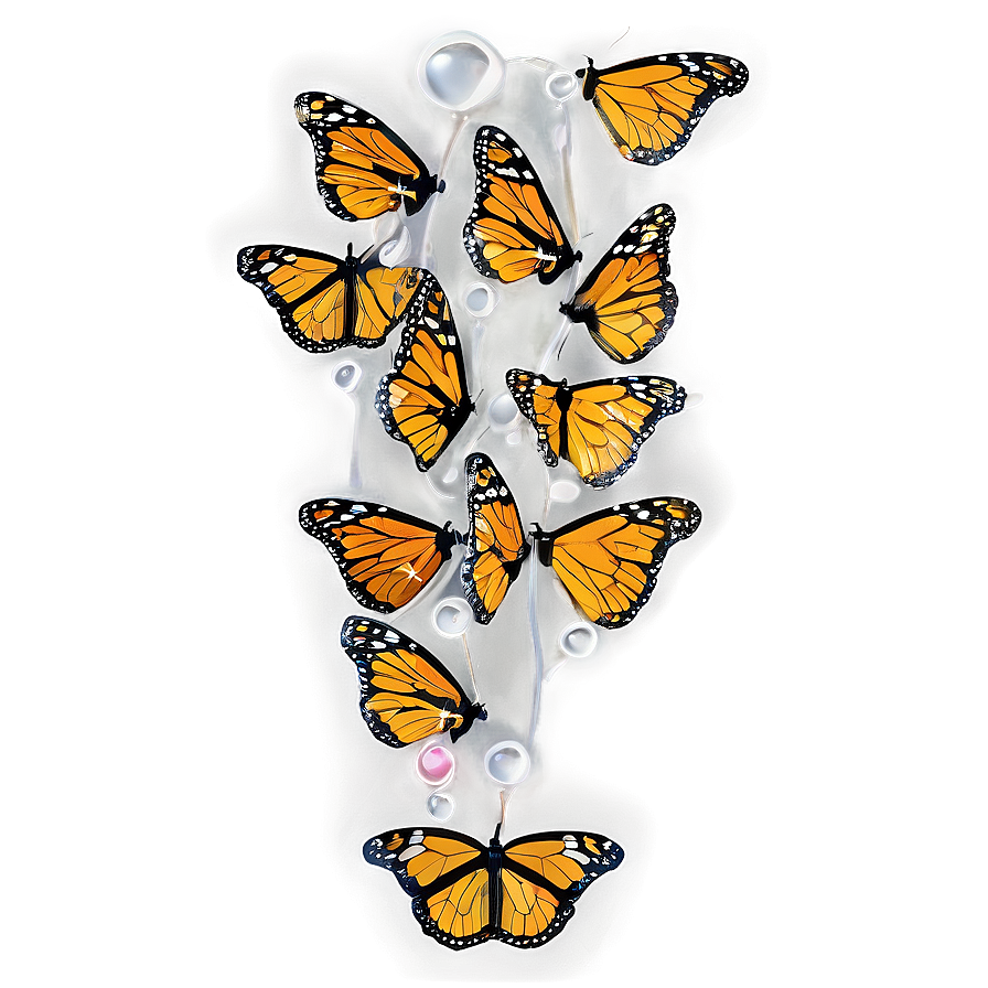 Monarch Butterflies With Dew Png 06252024 PNG