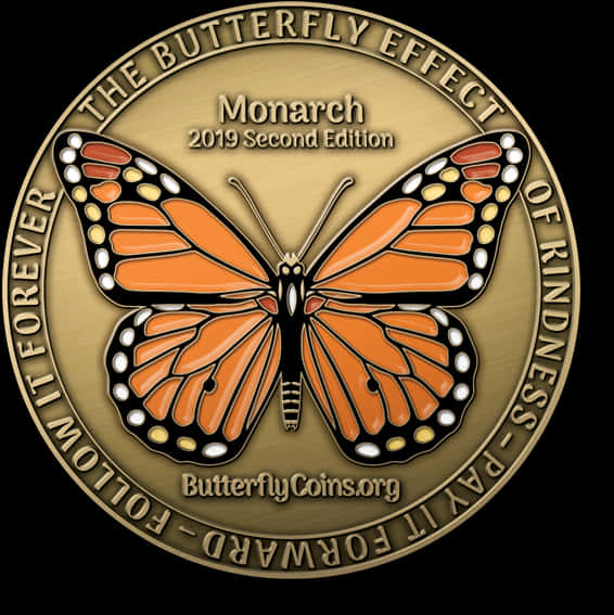 Monarch Butterfly Effect Coin2019 PNG